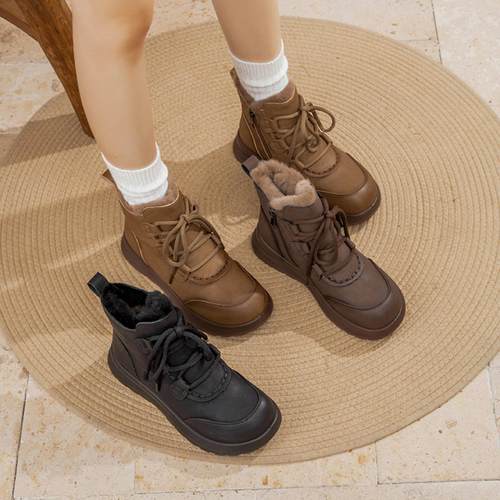 洋气加绒保暖雪地靴妈妈鞋棉鞋