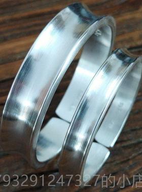 高档云南银饰手光滑纯银炼凹工面手炼999纯手炼银男女儿童手银手