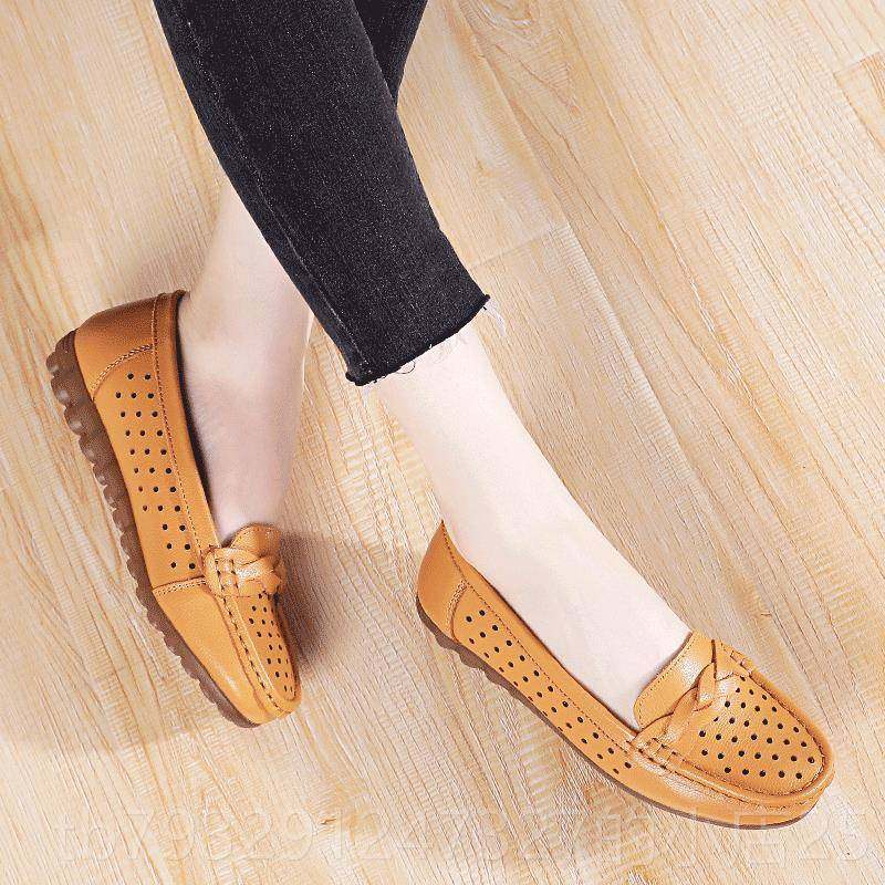 高档豆豆鞋女225春秋真妈妈单鞋子软底适中年皮牛筋底一舒0脚蹬中,女鞋,浅口单鞋,淘宝优惠券,粉丝福利购,淘宝优惠卷