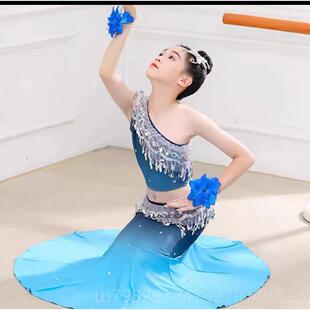 高档款童傣族蹈服儿装女童表演服练习演出傣乡的雨舞竹新林月亮鱼