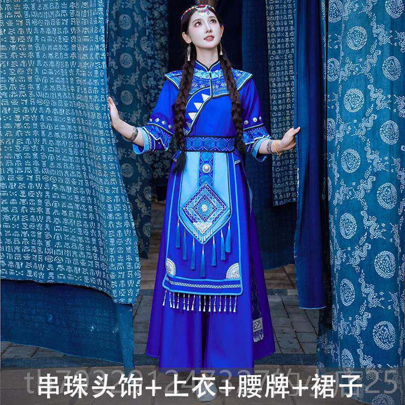 高档新款族广西三月三少数民服装女成人表演服饰出家壮族土族舞蹈