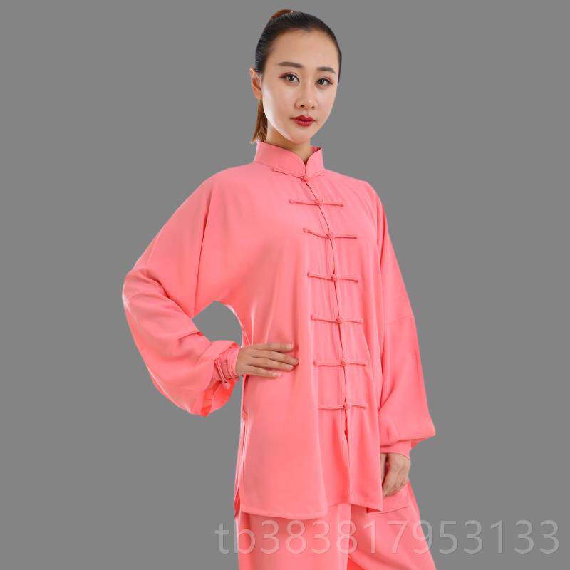 高档恒树中太极男服春秋练功服锦丝棉太极拳服表装女老年晨练武术