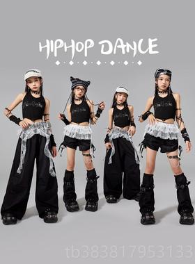 高档女童服爵士表舞服装潮酷时髦模特走舞秀街舞潮服儿童演出蹈服