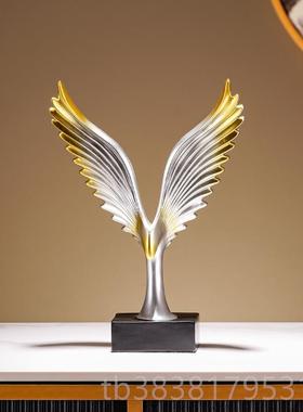 高档展艺鹰展翅轻奢招财玄雄关家居装饰摆件大宏图工品酒柜办公室