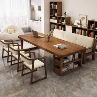 客厅家用国学桌实木写字工作台现代简约去客厅化大书桌阅读学习桌