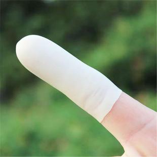切边光面手指套 农业指套 100只包硅胶美甲劳保加厚橡胶指头套