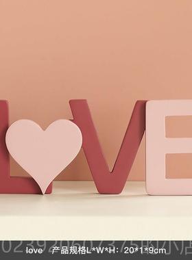 正品意字母摆软装电视柜客厅家居饰品欧玄关件办公室桌面北创房间