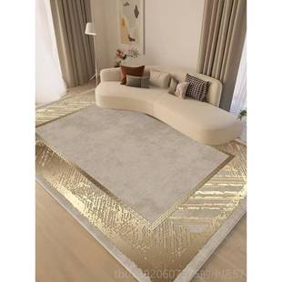 正品轻奢地毯定制金色招财地耐脏代防滑现客简约高级感土黄色厅地