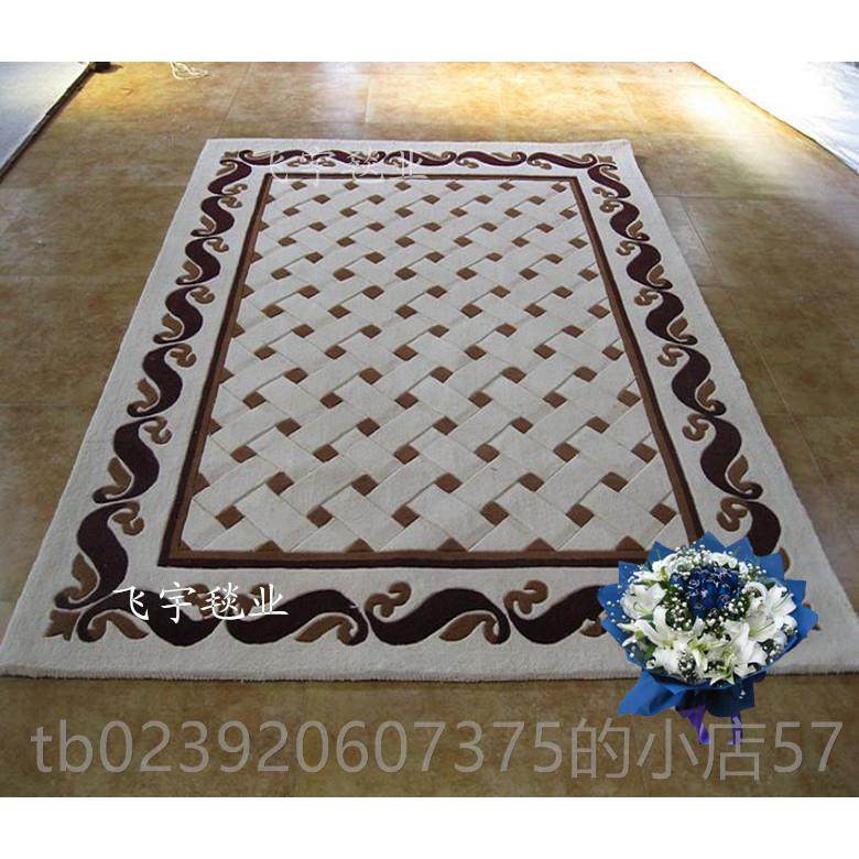 正品纯羊毛地毯定制定做加厚加密客几厅茶地毯式满欧铺工毯程大地