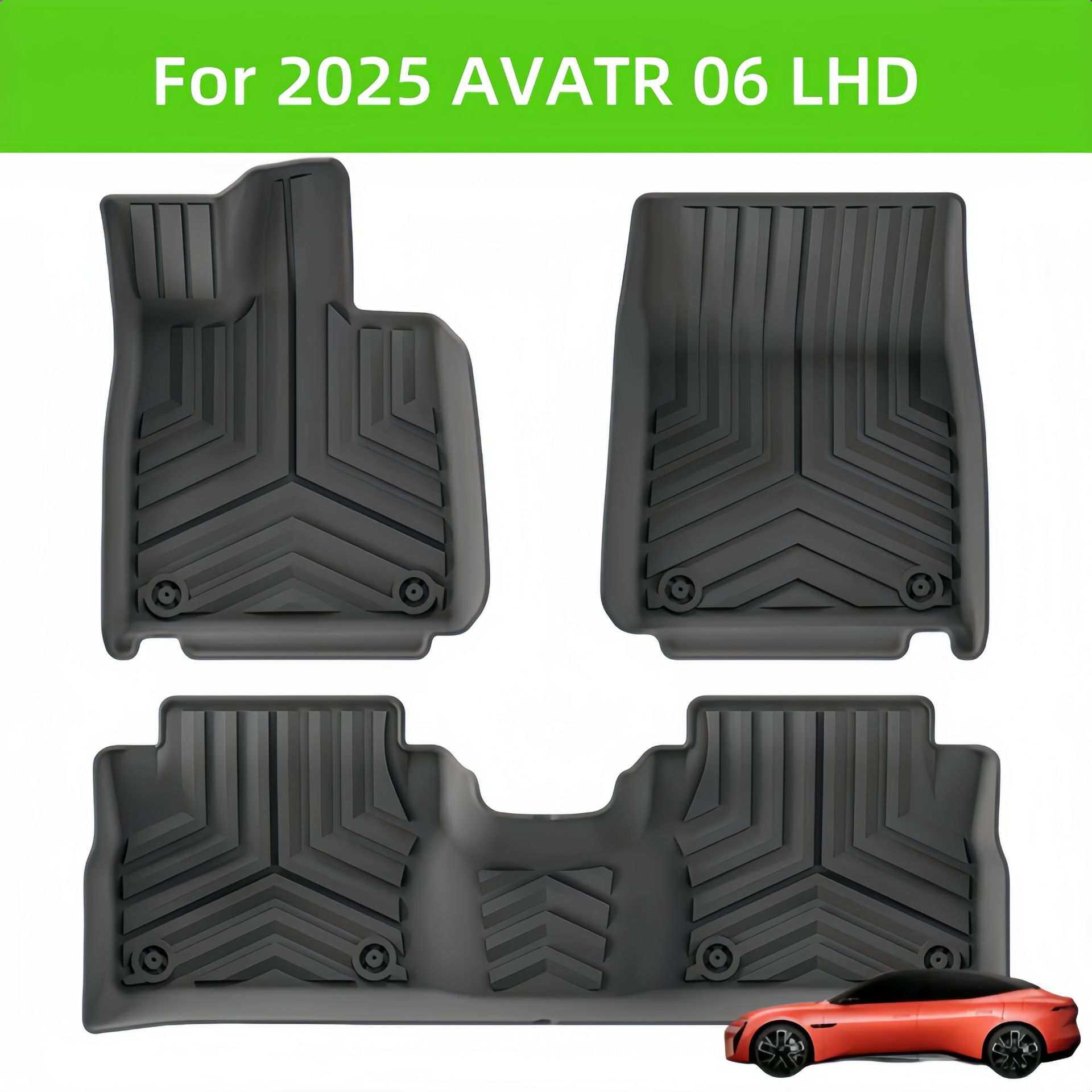 For 2025 AVATR 06 3DCarpet TPE Car Floor Mat/Rear Trunk Mat