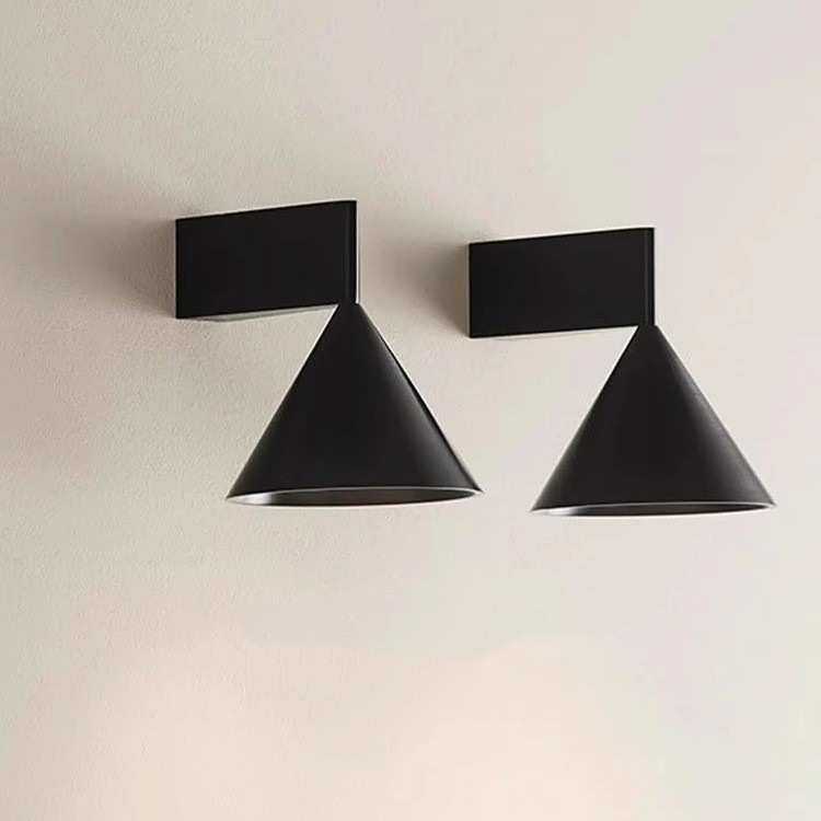 意式极简卧室床头过道壁灯玄关圆锥几何简约设计师款高级感背景墙