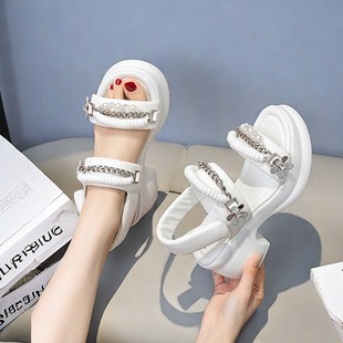 粗跟凉鞋女高跟2024夏季新款百搭小个夏天搭配裙子短裙穿显高鞋子