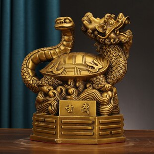 纯铜四大神兽摆件青龙白虎朱雀玄武客厅家居装饰工艺品大号四方位