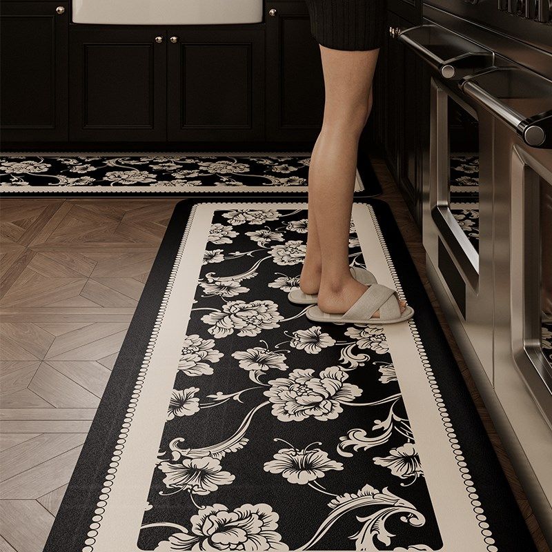 利娅法式轻奢厨房地垫防滑防油吸水脚垫家用耐脏免洗可擦地毯门口,居家布艺,厨房地垫,淘宝优惠券,粉丝福利购,淘宝优惠卷