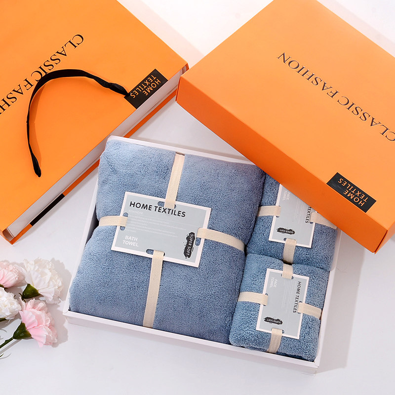 日系毛巾浴巾礼盒套装浴巾三件套礼盒装生日婚庆寿宴公司礼品定制