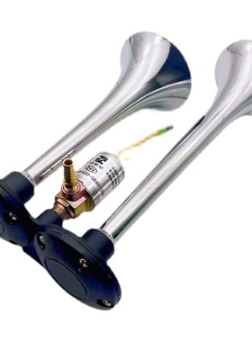 大货车12v24伏电控气喇叭汽笛喇叭高音超响防水金属双管通用鸣笛