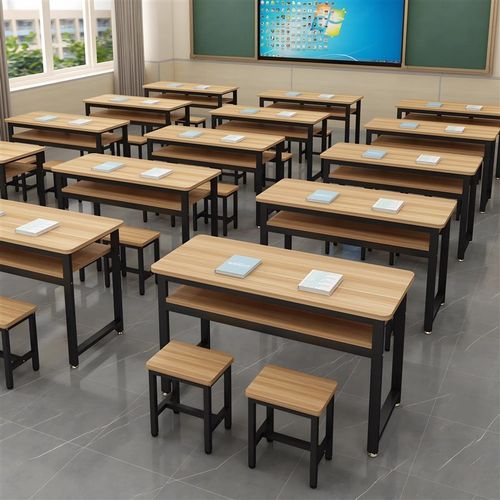 课桌椅培训班学校辅导班补习班学习桌书桌椅圆角中小学生培训桌