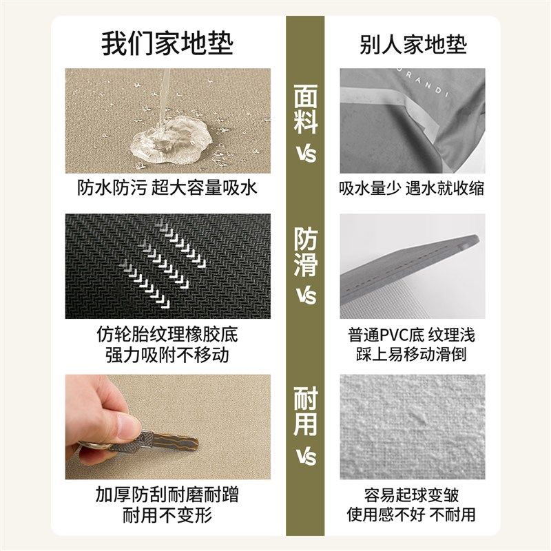 法式浴室地垫硅藻泥卫生间门口吸水垫子家用淋浴房地毯防滑脚垫,居家布艺,家用脚垫,淘宝优惠券,粉丝福利购,淘宝优惠卷