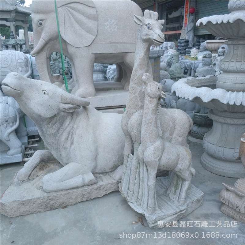 厂家供应石雕花岗岩石牛大理石十二生肖动物奋斗牛风水景观雕塑