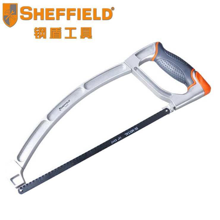 钢盾工具锯弓子手工锯防滑沾塑柄可调式钢锯架可翻式铝合金钢锯架