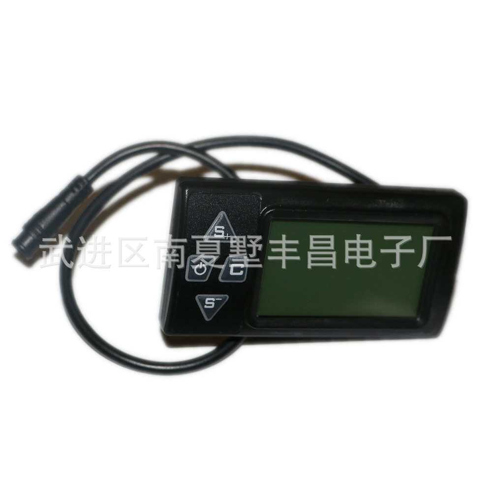 S861 6PIN公头 锂电仪表LCD液晶仪表电动车山地车滑板车速度仪表