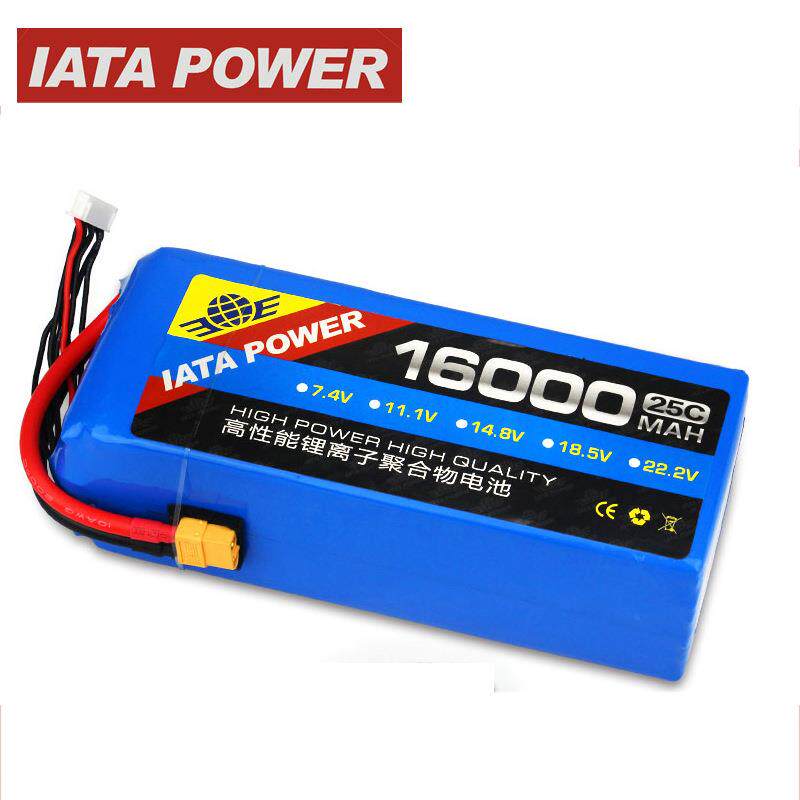 16000mAh3S4S6S航模电池航拍植保机22.2V14.8V聚合物锂电池