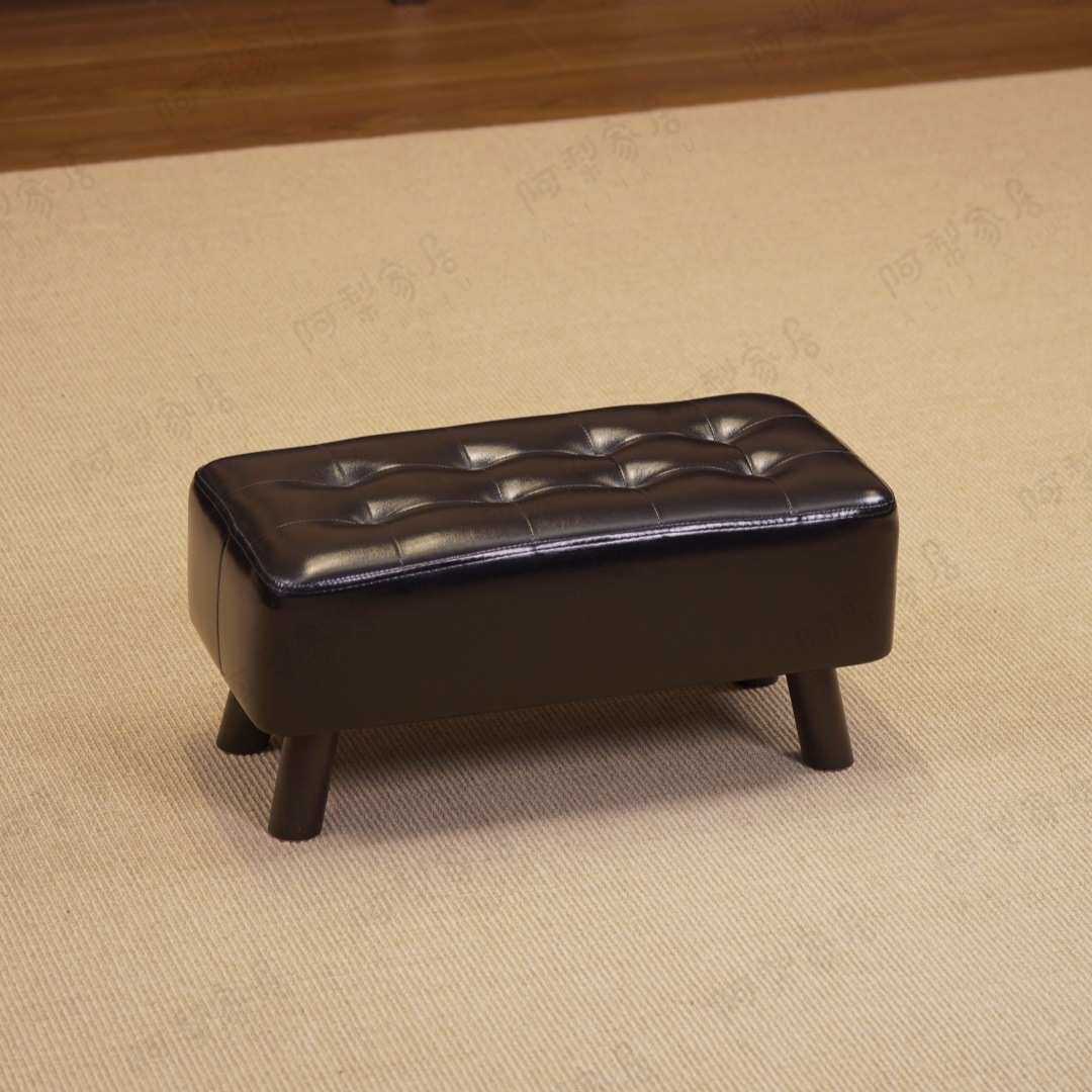 [加长软包沙发]实木凳子软包家用新中 式床尾小凳客厅皮凳穿鞋凳