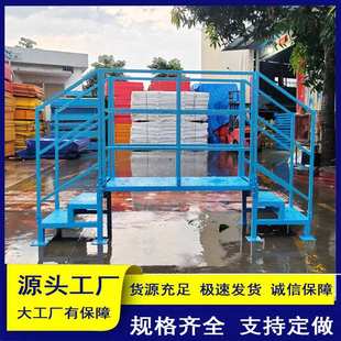 工地施工基坑梯子施工标准化走道楼梯带扶手安全基坑爬梯厂家直销