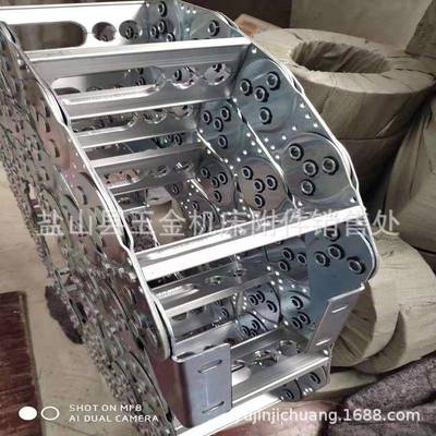 盐山厂家供应加强耐压数控机床钢铝拖链桥式/全封闭穿线钢制拖链