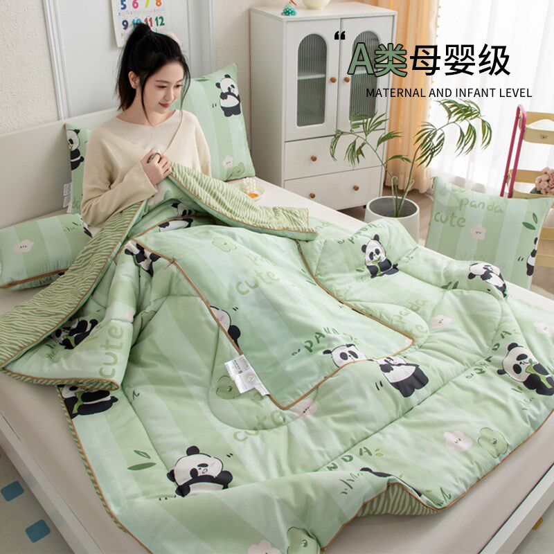 新款A类全棉抱枕被子两用纯棉办公室午睡折叠毯枕头被车载二合一