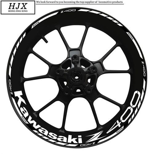 适用川崎z400轮毂贴花机车贴纸机车川崎h2个性改装车反光贴片纸17