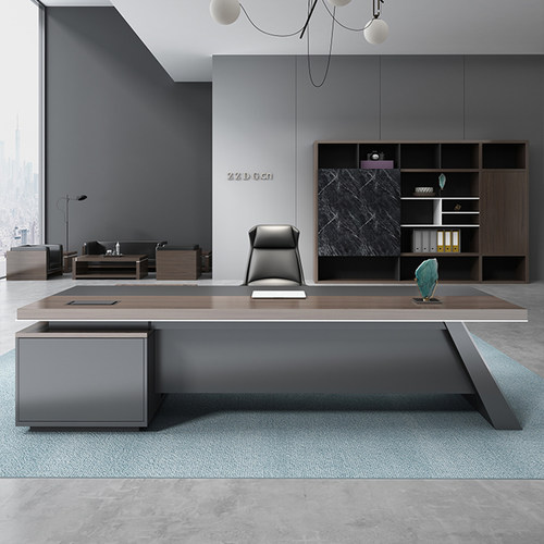 老板办公桌简约现代桌椅组合新中式大班台单人总裁桌经理办公家具