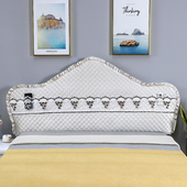 床头套罩欧式 弧形半圆木床头罩万能全包靠背软包通用新款 大方简单