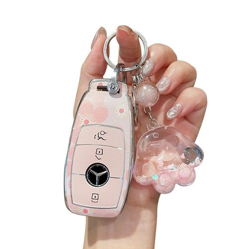 适用奔驰e300l钥匙套2024款glb200女e260高级感cla200汽车c180l壳