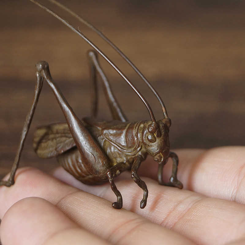 厂价苏工精铜蛐蛐蟋蟀昆虫茶宠茶玩创意博古架盆景微景观造景摆件,家居饰品,桌面摆件,淘宝优惠券,粉丝福利购,淘宝优惠卷