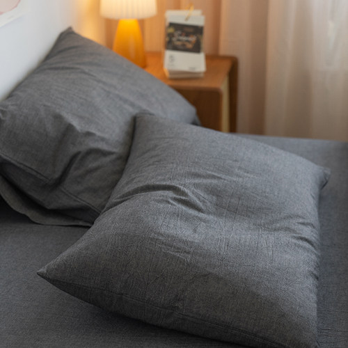 纯棉枕套全棉水洗棉4874单人枕头套单个装一对请拍2 色织非印染