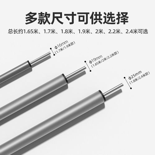 户外天幕撑杆加粗营柱帐篷前厅杆子门厅杆杆1.7米1.8米1.9米2.4米