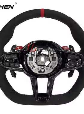 适用宝马F10 F15 F30 F25 F26 F01 F07 M3 M5改装CS碳纤维方向盘