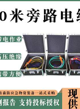 20米旁路防火柔性电缆PLN-50/20带电作业旁路电缆铜芯引下电缆