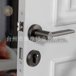 厂家直供静音金色室内门把手卧室门锁内门锁执手锁分体磁吸木门锁