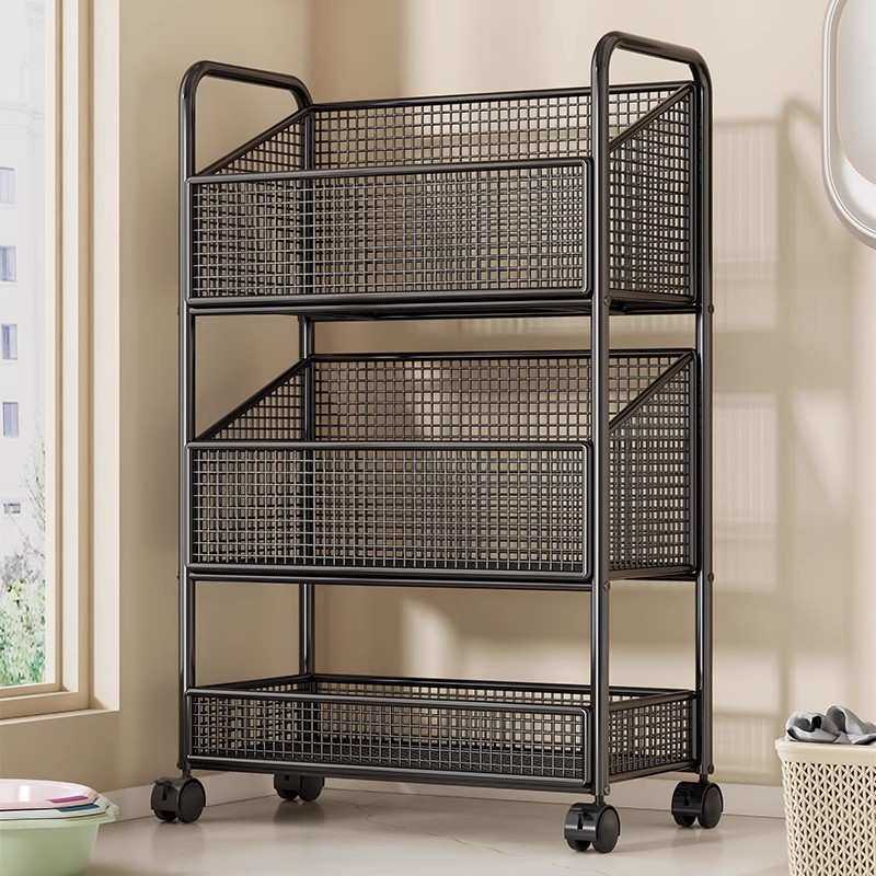 卫生间置物架阳台洗衣机旁可移动小推车多层浴室厨房零食蔬菜收纳