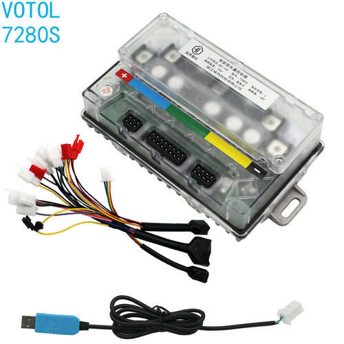 VOTOL蓝德电动车电摩正弦波7280S电机控制器72V80A静音自学习
