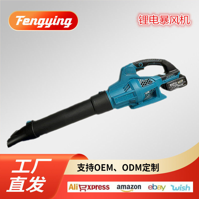 新品锂电除雪吹风机无线锂电吹叶机电动园林工具园艺用品暴风机