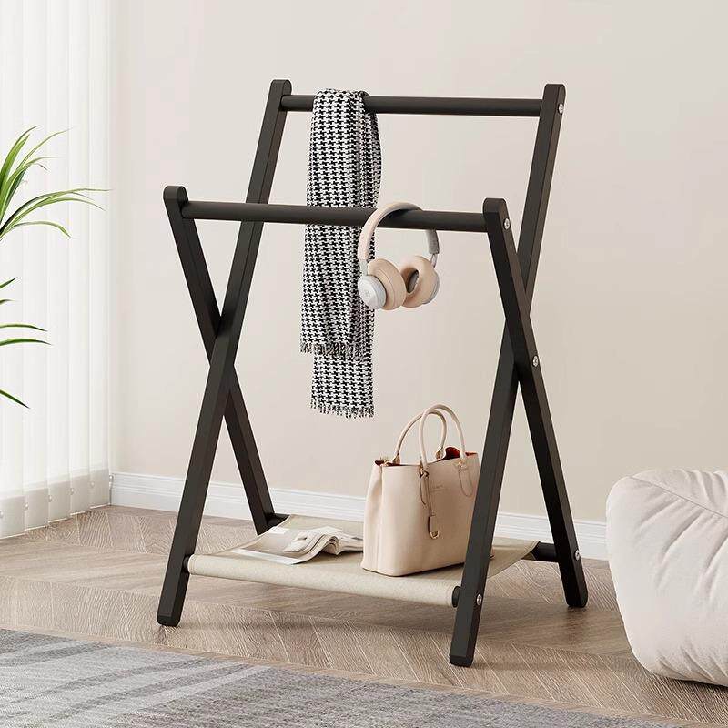 kt床边床头晚上放衣服临时卧室床尾放脱下的衣服收纳小搭衣架