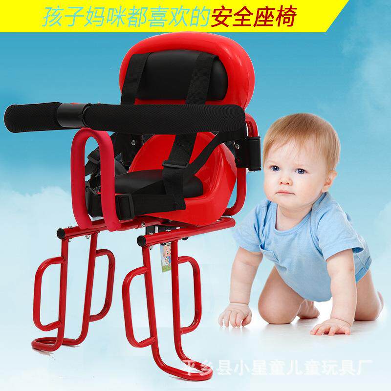 自行车儿童座椅山地车电动车后置宝宝婴儿安全带坐椅可按雨棚