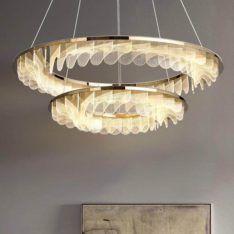 后现代简约客厅吊灯新款导光板设计师餐厅灯创意环形圆圈卧室灯具,模玩/动漫/周边/娃圈三坑/桌游,模型制作工具/辅料耗材,淘宝优惠券,粉丝福利购,淘宝优惠卷