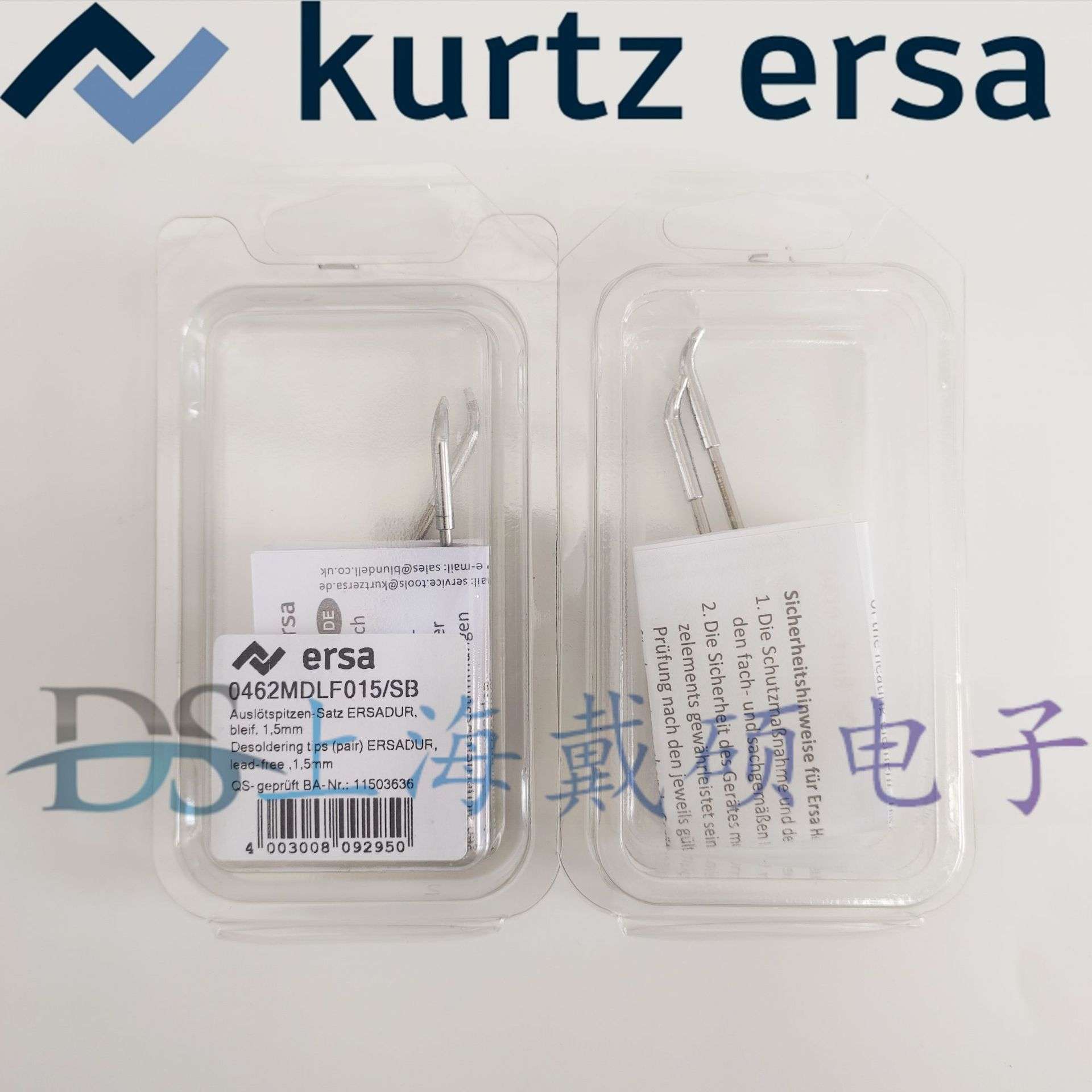 德国 埃莎ERSA 0462MDLF015 弯凿形烙铁头 1.5x0.7mm