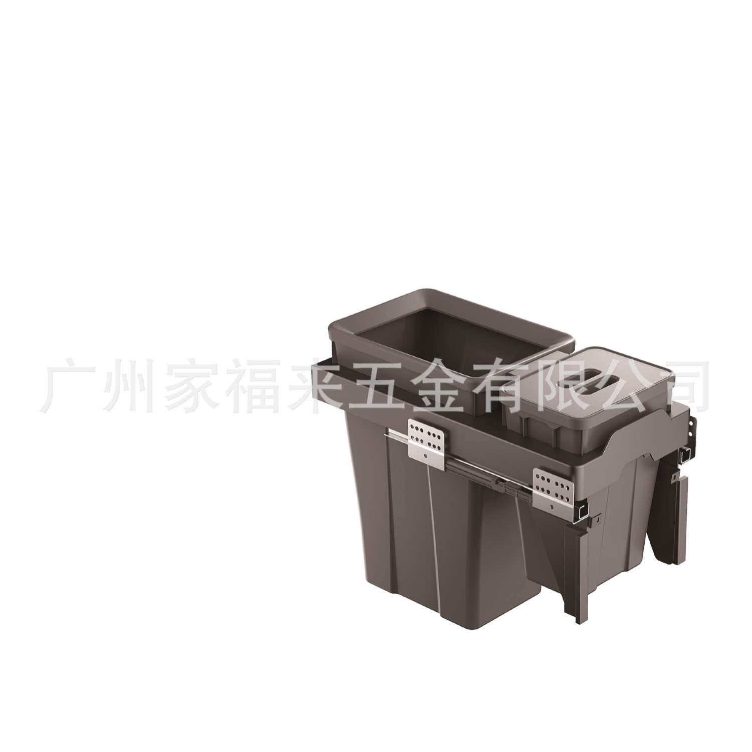 供应厨房大容量分类垃圾桶 侧装缓冲垃圾桶 抽拉式厨房多用垃极桶