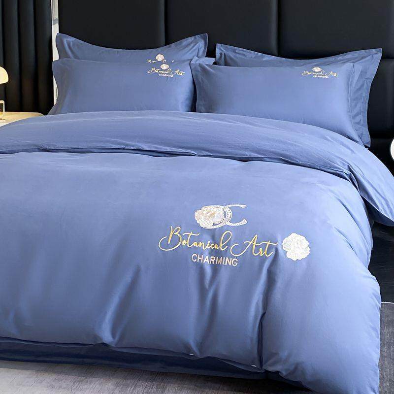 类四件套全棉被套被罩轻奢刺绣床单感床笠床上用品4,床上用品,酒店床品套件,淘宝优惠券,粉丝福利购,淘宝优惠卷