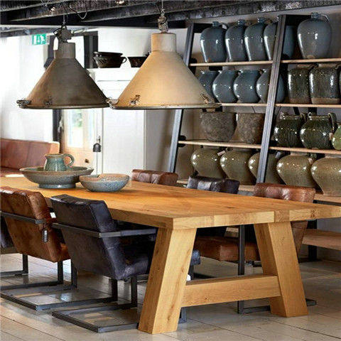 实木会议办公桌大板长桌简约现代泡茶桌长条桌工作台洽谈桌椅组合